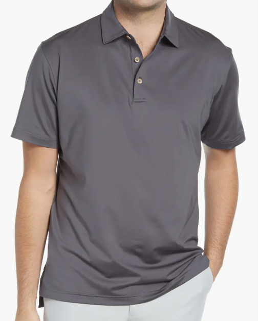 Peter Millar Polo Summer Comfort Mens Extra Large Gray Short Sleeve Jersey