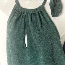 Load image into Gallery viewer, Green sparkly dress on a mannequin with a white background