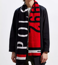 Load image into Gallery viewer, Polo Ralph Lauren 1992 Colorblock Scarf Stadium Logo Wool Blend Blue Red White