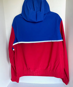 Polo Ralph Lauren Half-Zip Hybrid Jacket Men Medium Colorblock Hood Shell Pullover