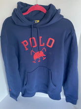 Load image into Gallery viewer, Polo Ralph Lauren Hoodie Sweater Mens Blue Helmet Mallet Logo Sweatshirt