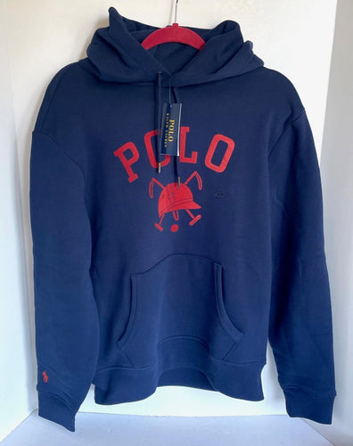 Polo Ralph Lauren Hoodie Sweater Mens Blue Helmet Mallet Logo Sweatshirt