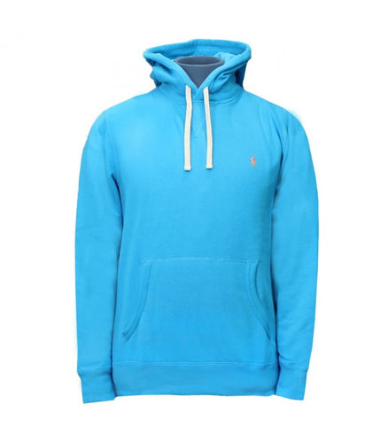 Polo Ralph Lauren Hoodie Sweater Mens Blue Sweatshirt Pony Drawstring