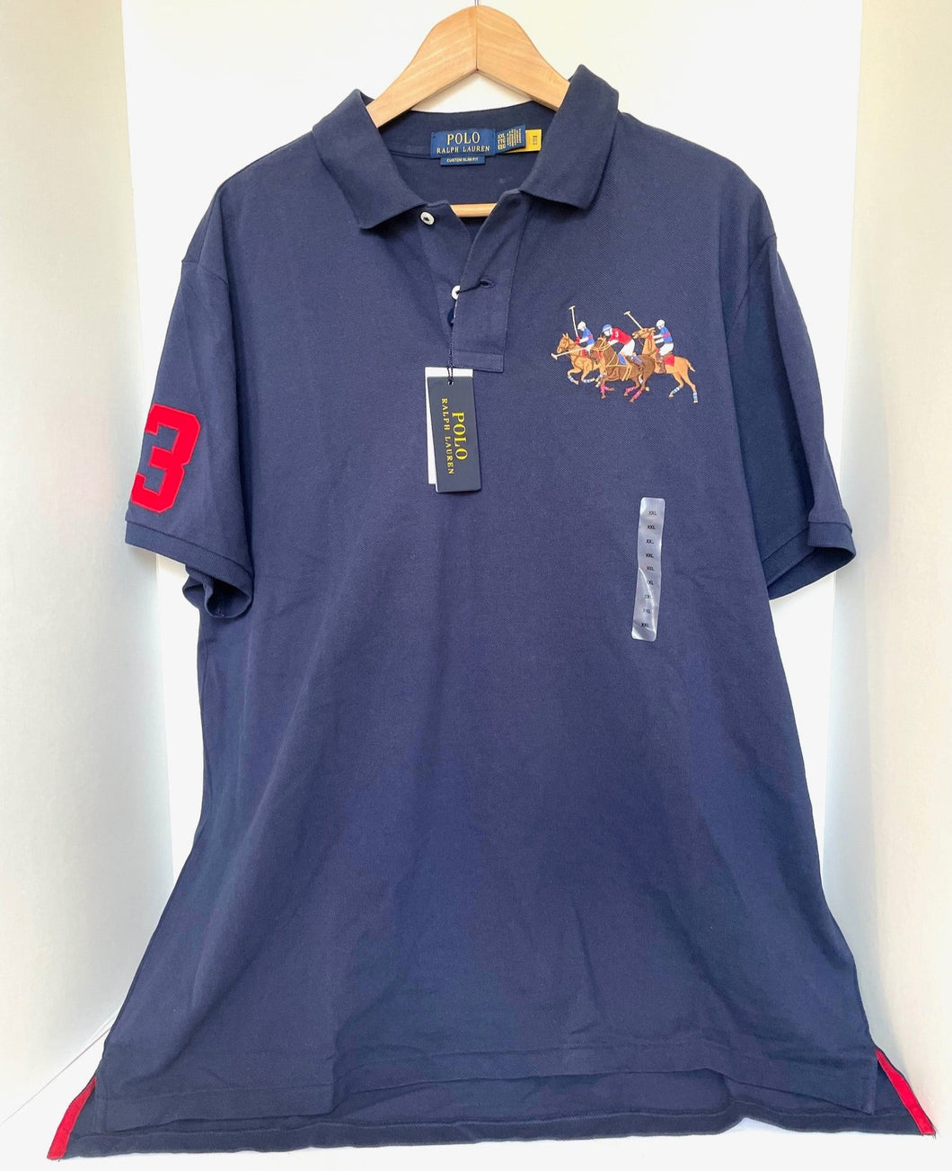 Polo Ralph Lauren Men s XXL 2XL Triple Pony Blue Mesh Shirt Custom Sli Luxe Fashion Finds