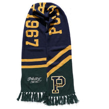 Load image into Gallery viewer, Polo Ralph Lauren Polo College Patch Wool Blend Scarf Blue Green Yellow Sport