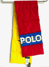 Load image into Gallery viewer, Polo Ralph Lauren Puffer Scarf Pony Logo Ski Unisex Twisted Yellow Blue Red