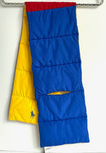 Load image into Gallery viewer, Polo Ralph Lauren Puffer Scarf Pony Logo Ski Unisex Twisted Yellow Blue Red