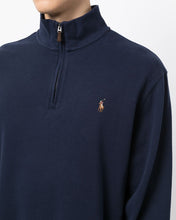Load image into Gallery viewer, Polo Ralph Lauren Quarter Zip Sweater Mens Extra Large Bue Pullover Fleece Classic Fit