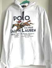Load image into Gallery viewer, Polo Ralph Lauren Sweater Hoodie Mens XL White Riding Academy Horse Pony