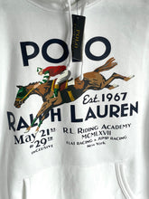 Load image into Gallery viewer, Polo Ralph Lauren Sweater Hoodie Mens XL White Riding Academy Horse Pony