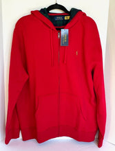 Load image into Gallery viewer, Polo Ralph Lauren Sweater Mens Extra Large XL Red Full-Zip Drawstring Hoodie Fleece