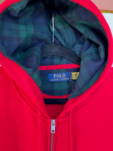 Load image into Gallery viewer, Polo Ralph Lauren Sweater Mens Extra Large XL Red Full-Zip Drawstring Hoodie Fleece