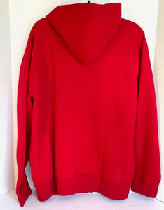 Polo Ralph Lauren Sweater Mens Extra Large XL Red Full-Zip Drawstring Hoodie Fleece