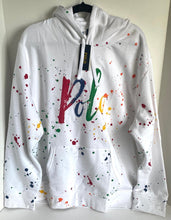 Load image into Gallery viewer, Polo Ralph Lauren Sweater Paint Splatter Mens XXL White Hoodie Sweatshirt