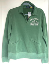 Load image into Gallery viewer, Polo Ralph Lauren Sweatshirt Mens Green Quarter Zip Vintage Athletic Club Jumper