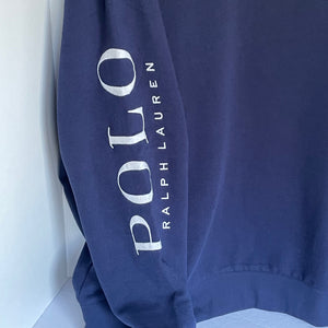 Polo Ralph Lauren Sweatshirt Mens XXL Blue Logo Embroidered Cotton Fleece