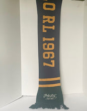 Load image into Gallery viewer, Polo Ralph Lauren Polo College Patch Wool Blend Scarf Blue Green Yellow Sport