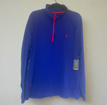 Load image into Gallery viewer, Polo_Ralph_Lauren_Quarter-Zip_Pullover_Mens_Blue_Performance_Jersey_Sweater_B