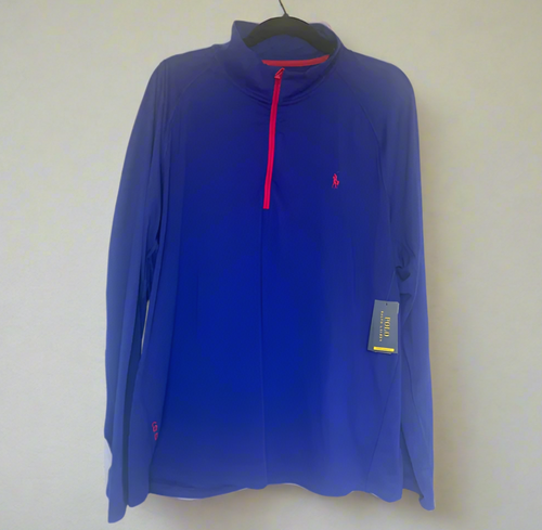 Polo_Ralph_Lauren_Quarter-Zip_Pullover_Mens_Blue_Performance_Jersey_Sweater_B