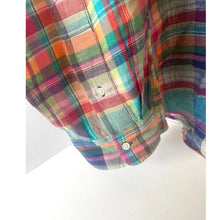 Load image into Gallery viewer, Multicolored plaid shirt on a white background