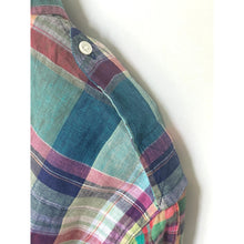 Load image into Gallery viewer, Multicolored plaid shirt on a white background