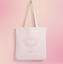 Load image into Gallery viewer, Tote 90's Nostalgia Randi Bergman Pink Princess Heart Crystal Organic Cotton canvas tote