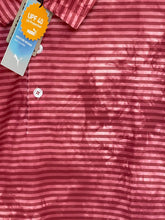 Load image into Gallery viewer, Puma Golf Polo Shirt Mens XXL Pink Cloudspun Dye Stripe Wicking UV Stretch