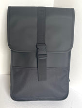 Load image into Gallery viewer, RAINS Buckle Mini Backpack Waterproof Black Laptop Sleeve Vegan Adjustable Unisex