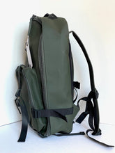 Load image into Gallery viewer, RAINS Trail Rucksack Backpack Waterproof Green Laptop Sleeve Vegan Unisex