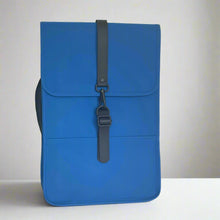 Load image into Gallery viewer, RAINS Mini Backpack Waterproof Blue Laptop Sleeve Vegan Adjustable Unisex