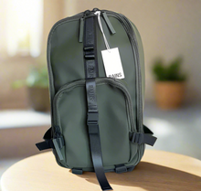 Load image into Gallery viewer, RAINS_Trail_Backpack_Rucksack_Waterproof_Green_Laptop_Sleeve_Vegan_Unisex