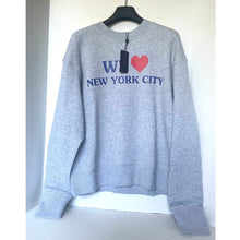Load image into Gallery viewer, Gray sweatshirt with 'I ❤️ New York City' text on a white background