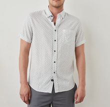 Load image into Gallery viewer, Rails Carson Diamond Geo Linen Blend Shirt Mens Large White Short Sleeve Light