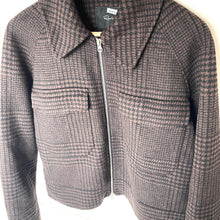Load image into Gallery viewer, Rails Cheyenne Zip Jacket Womens S Brown Houndstooth Wool Blend Espresso