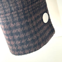 Load image into Gallery viewer, Rails Cheyenne Zip Jacket Womens S Brown Houndstooth Wool Blend Espresso