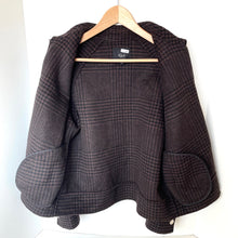 Load image into Gallery viewer, Rails Cheyenne Zip Jacket Womens S Brown Houndstooth Wool Blend Espresso