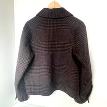 Load image into Gallery viewer, Rails Cheyenne Zip Jacket Womens S Brown Houndstooth Wool Blend Espresso