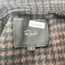 Load image into Gallery viewer, Rails Cheyenne Zip Jacket Womens S Brown Houndstooth Wool Blend Espresso