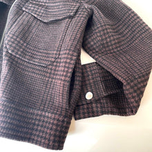 Load image into Gallery viewer, Rails Cheyenne Zip Jacket Womens S Brown Houndstooth Wool Blend Espresso