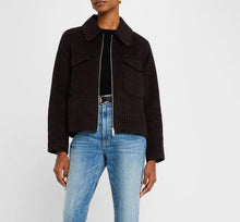 Load image into Gallery viewer, Rails Cheyenne Zip Jacket Womens S Brown Houndstooth Wool Blend Espresso