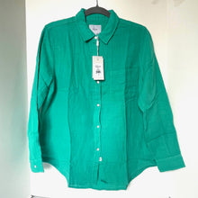 Load image into Gallery viewer, Rails Ellis Organic Cotton Shirt Womens Medium Blue Relaxed Button Up Blouse