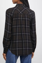 Load image into Gallery viewer, Rails Hunter Shirt Womens Plaid Button Up Long Sleeved, Olive Carbon White