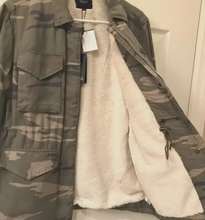 Load image into Gallery viewer, Rails Utility Jacket Womens Medium Camo Drawstring Lined Tencel Linen Pockets