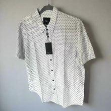 Load image into Gallery viewer, Rails Carson Diamond Geo Linen Blend Shirt Mens Large White Short Sleeve Light