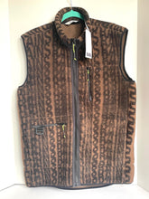 Load image into Gallery viewer, Rains Heavy Fleece Vest Mens Unisex Brown Monogram Sleeveless Front Zip