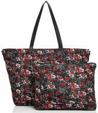 Load image into Gallery viewer, Rebecca Minkoff Large Nylon Tote Baby Diaper Bag; with Changing Pad in Black Floral Print