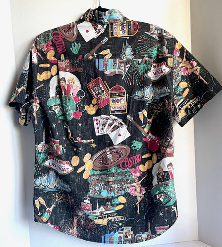 Reyn Spooner Shirt Mens Small Vegas 8th Island Button Up Short Sleeve Classic Fit