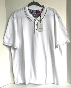 Robert Graham Polo Shirt Mens Extra Large XL White Wren Golf Rugby Classic Fit