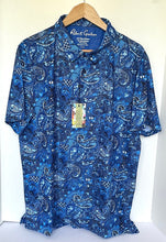 Load image into Gallery viewer, Robert Graham Polo Shirt Mens Large Blue Paisley Classic Fit Rugby Golf Pullover