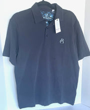 Load image into Gallery viewer, Robert Graham Polo Shirt Mens Medium Black Sutter Classic Fit Cotton Pullover